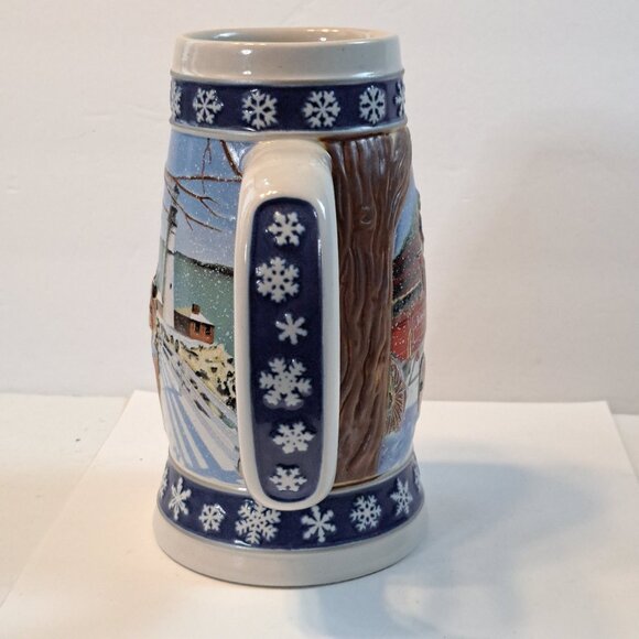Budweiser Lighting the Way Home 1995 Holiday Stein - Picture 15 of 16